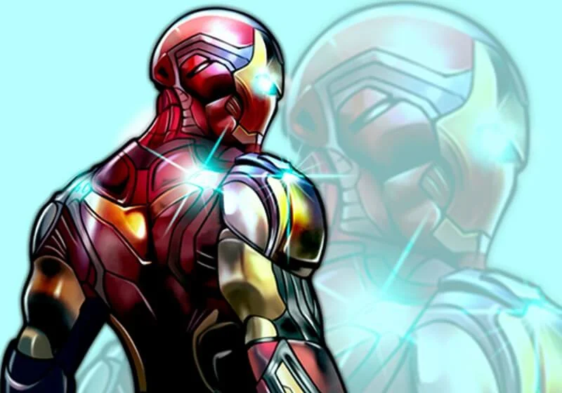 Slide Iron Man illustration réalisée par Sofiane Chabane